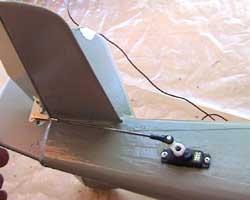 Il servocomando montato in coda